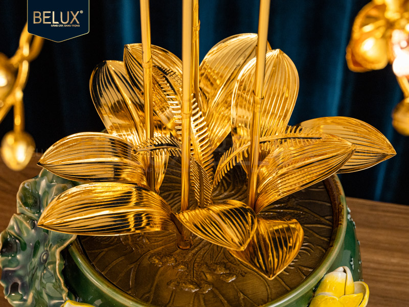 Chậu Lan Vàng Tụ Phúc mạ vàng 24k&nbsp;cao 50cm